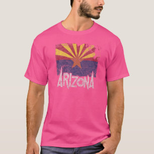 Retro Distressed arizona Grand Canyon State Flag T-Shirt