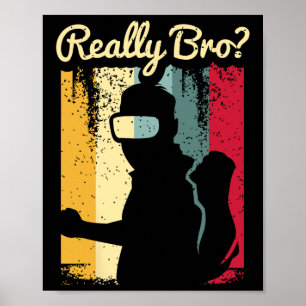 Retro Distressed Art Virtual Reality Graphic For A Poster