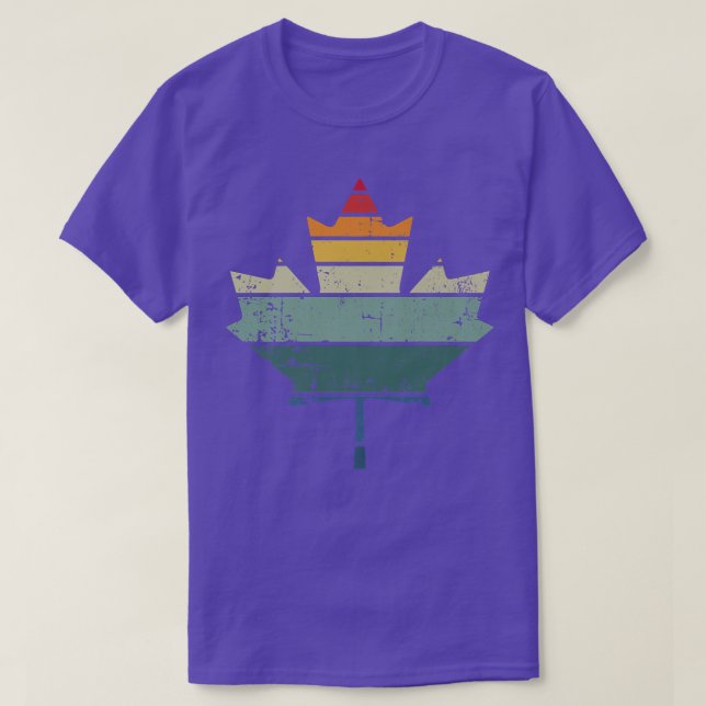 Retro Distressed Maple Leaf Canada Pride Design  T-Shirt (Design Front)