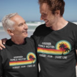 Retro Distressed Sunset Cruise Family Vacation  T-Shirt<br><div class="desc">You may change the style of this shirt by choosing More > under the style option. It may be personalised in the area provide or customising by choosing the click to customise further option and changing the name, initials or words. You may also change the text colour and style or...</div>