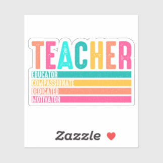 Retro Distressed Teacher Educator Compassionate
