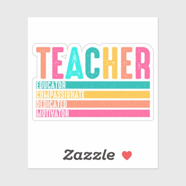 Retro Distressed Teacher Educator Compassionate (Sheet)
