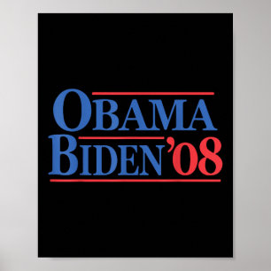 Retro Distressed Vintage Obama Biden 08 Campaign Poster
