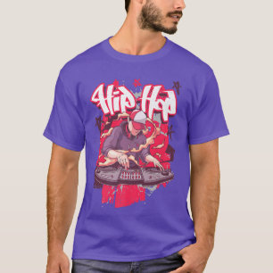 Retro DJ Hip Hop Turntables Graffiti 90's Rap Musi T-Shirt