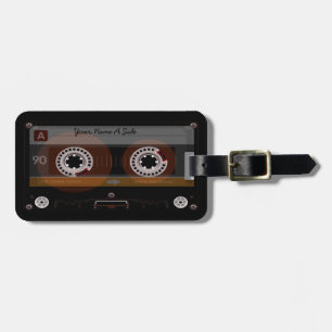 Retro DJ Music Cassette MixTape Lauggage Tag