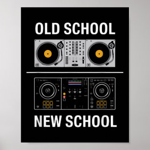 Retro Dj Setup Vs Edm Mixer Evolution Humor Beat T Poster