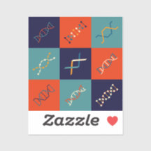 Retro DNA genetics stem biology pattern set