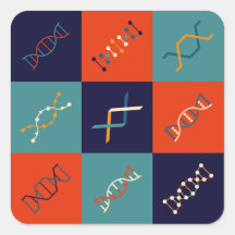 Retro DNA genetics stem biology pattern set