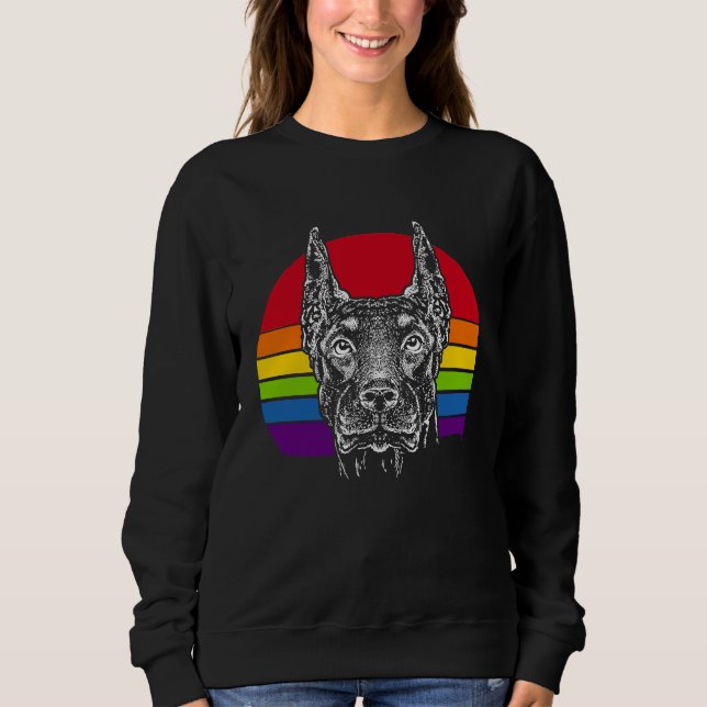 Retro Doberman  2 Sweatshirt (Front)