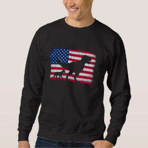 Retro Doberman 4th of July US American Flag Patrio Sweatshirt