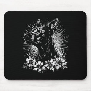 Retro Doberman Pinscher Dog Lover Tattoo Style _1 Mouse Pad