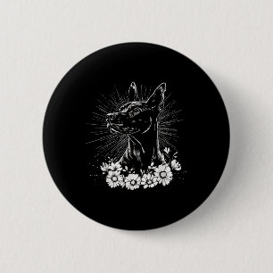 Retro Doberman Pinscher Dog Lover Tattoo Style 6 Cm Round Badge