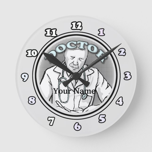 Retro doctor  round clock (Front)