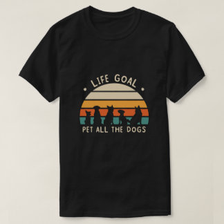 Retro Dog Lover Life Goal Graphic T-Shirt