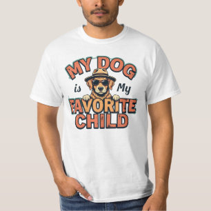 Retro Dog Lover – 'My Dog is My Favourite Child T-Shirt