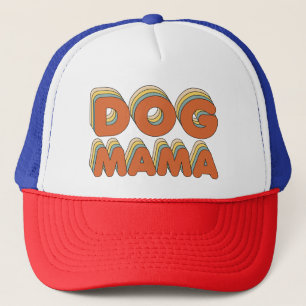 Retro Dog Mama Funny Dog Mum Trucker Hat