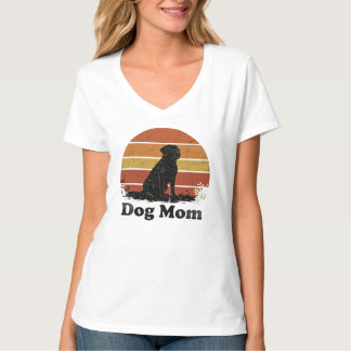 Retro Dog Mum T-Shirt – Vintage Sunse