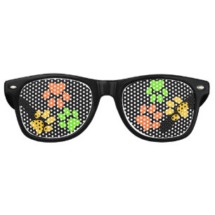 Retro Dog Paw Prints Sunglasses