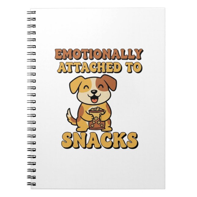 Retro Dog Snack Thoughts Lined Notebook (Front)