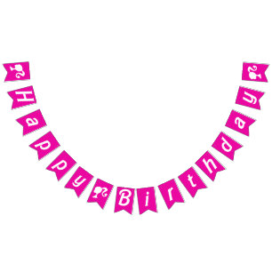 Retro Dolly, Let's Go Party! Hot Pink Birthday Bunting