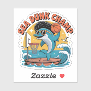 Retro Dolphin Dunk Afro Basketball