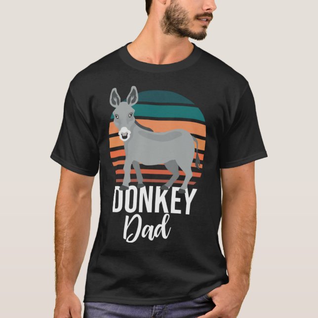 Retro Donkey Dad Donkey  Animal Farm T-Shirt (Front)