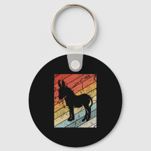 Retro Donkey Mule Animal Gift Key Ring