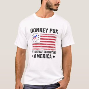 Retro Donkey Pox The Disease Destroying America Us T-Shirt