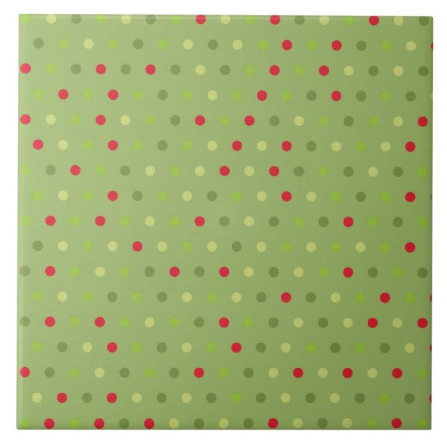 Retro Dot Kitchen Trivet Tile (Front)