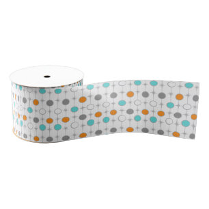 Retro Dots and Starbursts Grosgrain Ribbon