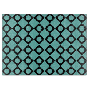 Retro Dots Black Cutting Board