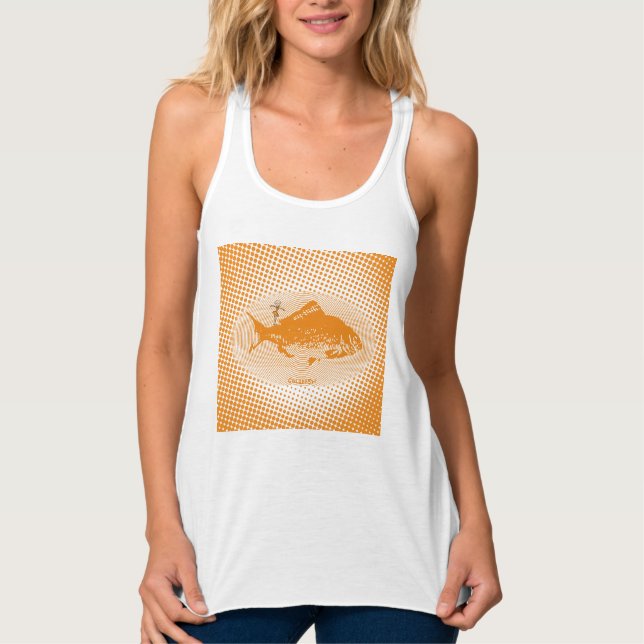 Retro Dots Gold Fish Singlet (Front)