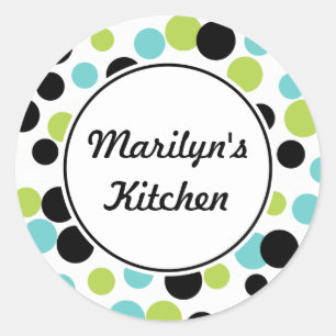 Retro Dots Kitchen Stickers