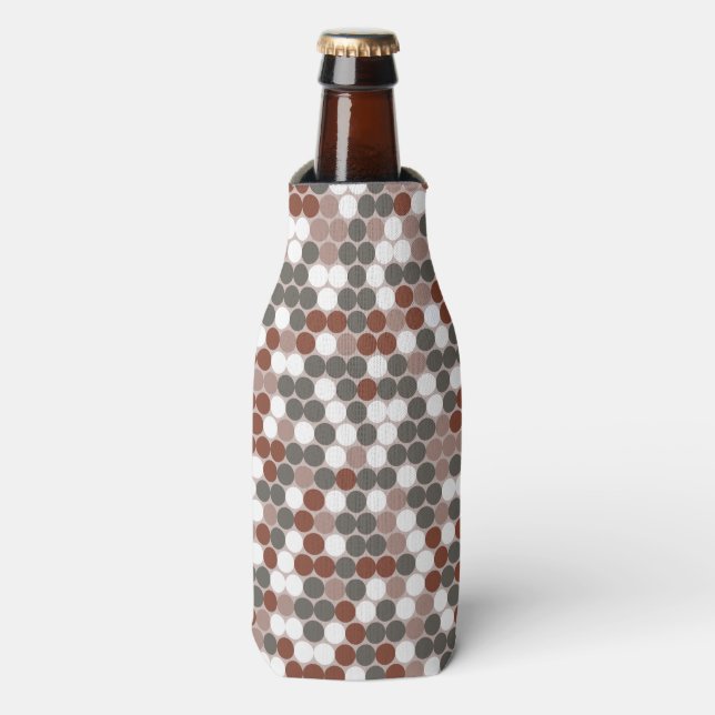 Retro dots pattern bottle cooler (Bottle Front)