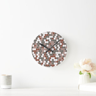 Retro dots round clock