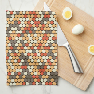 Retro dots tea towel