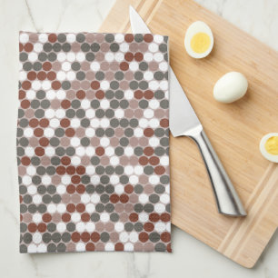 Retro dots tea towel