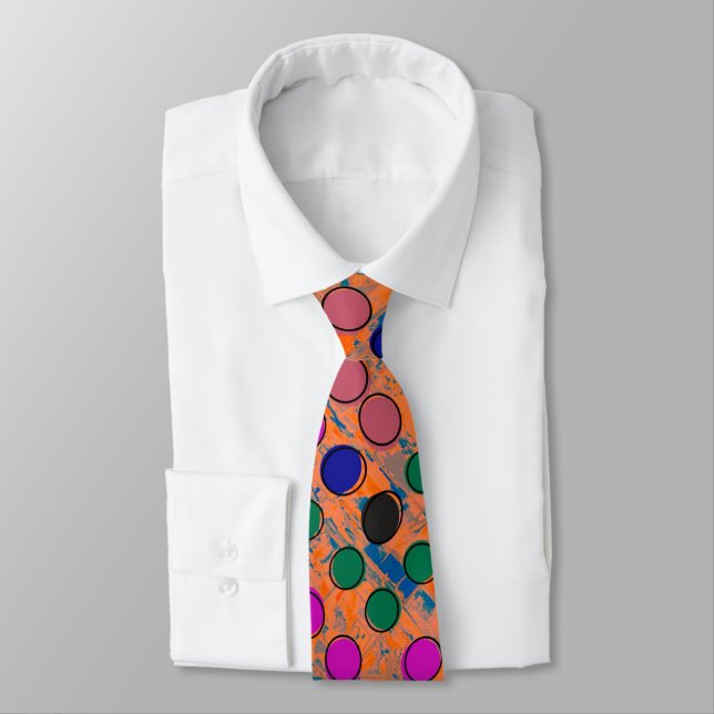 Retro Dots Tie (Tied)