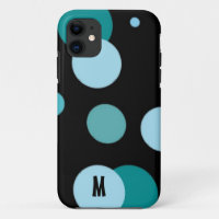 Retro Dots with Initial