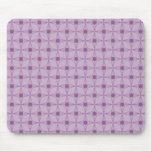 Retro Dotted Star Mousepad, Purple Mouse Pad