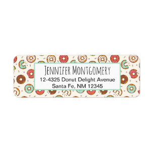 Retro Doughnut Pattern Cute Colourful Style