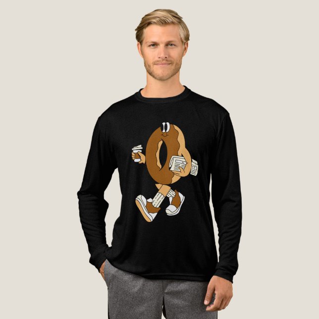 Retro Doughnut T-Shirt Tri-Blend Shirt (Full Front)