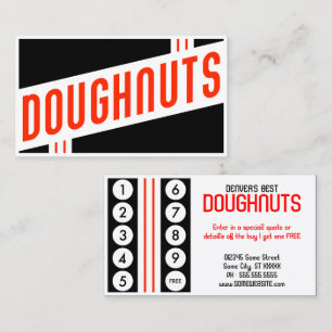 retro doughnuts stamp card
