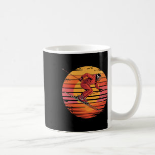 Retro Downhill Skiing Vintage Sunset Sports Gifts Coffee Mug