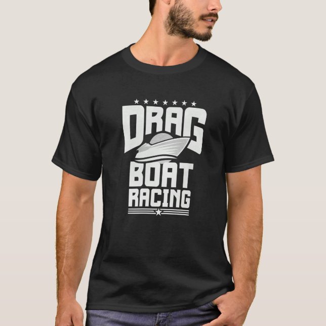 Retro Drag Boat Racing  1 T-Shirt (Front)
