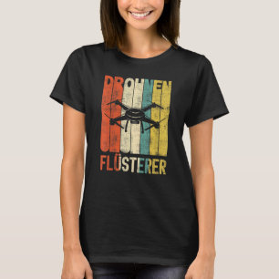 Retro Drones Whisper Vintage Quadcopter T-Shirt