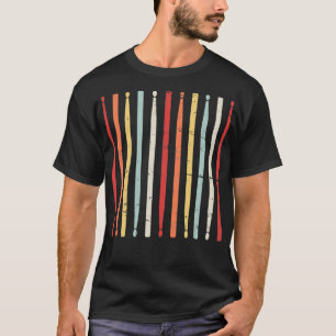 Retro Drum Sticks Marching Band Percussion T-Shirt