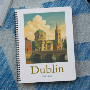 Retro Dublin Ireland Travel Vintage Artwork Notebook