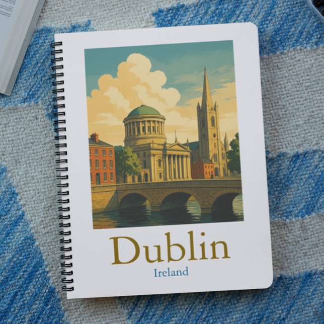 Retro Dublin Ireland Travel Vintage Artwork Notebook (Retro Dublin Ireland Travel Vintage Artwork Notebook)