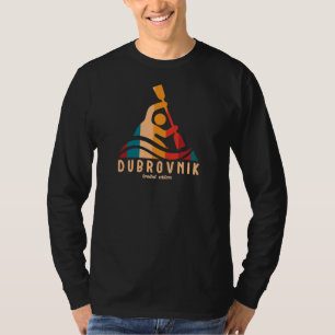 Retro Dubrovnik Kayaking T-Shirt